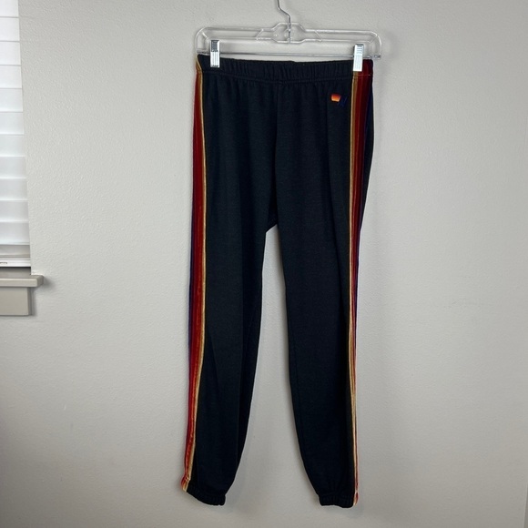 Aviator Nation Velvet 5 Stripe Jogger Sweatpants - Picture 2 of 4